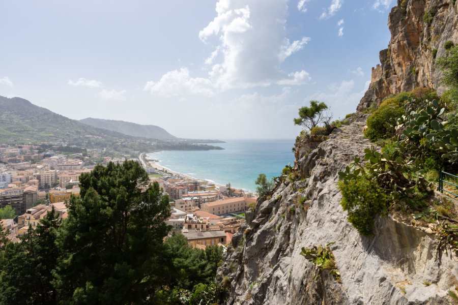 Vue sur Cefalù depuis la Rocca, Sicile