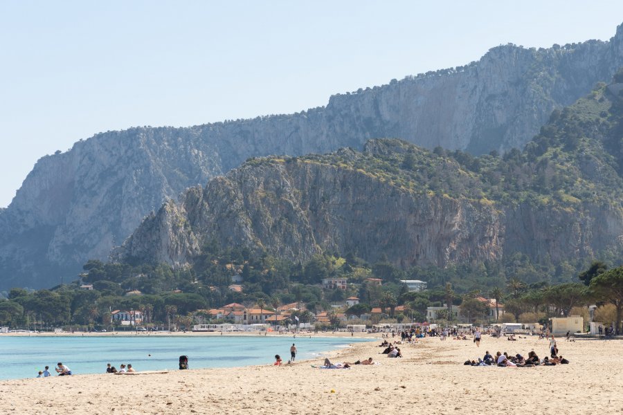 Plage de Mondello en Sicile