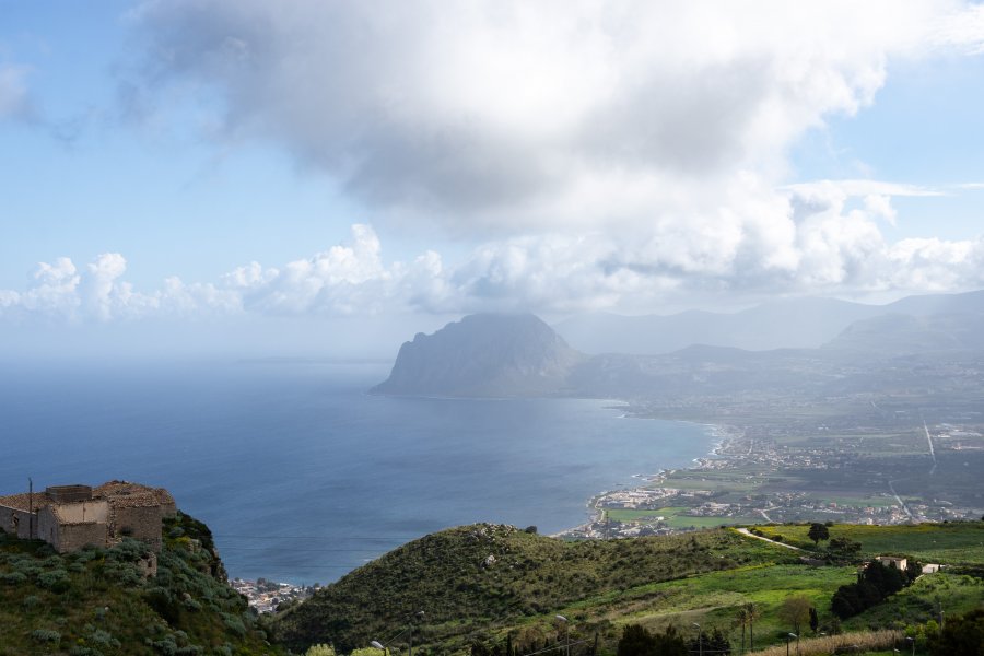 Monte Cofano depuis Erice en Sicile