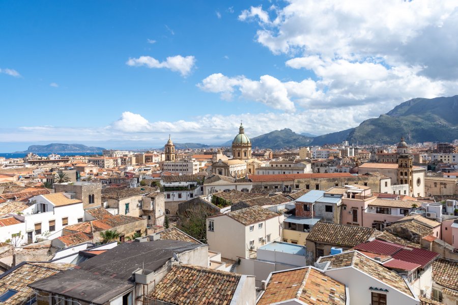 Vue sur les toits de Palerme, Sicile