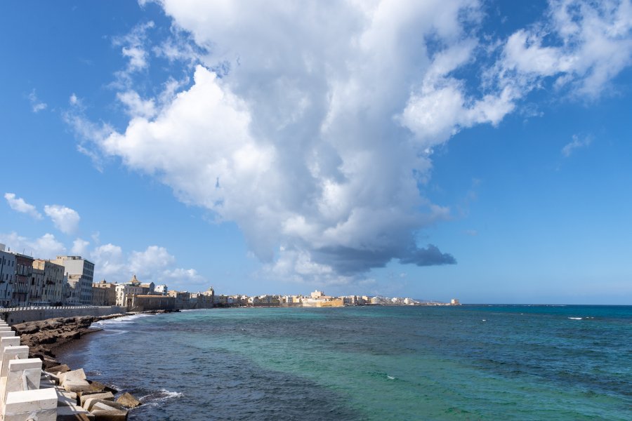 Ville de Trapani en Sicile, Italie