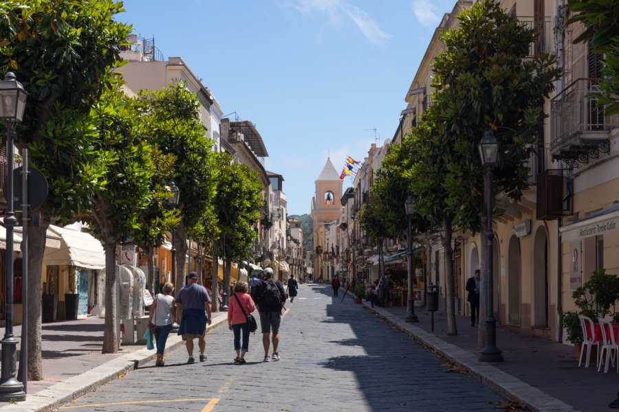 Centre-ville de Lipari, Sicile, Italie