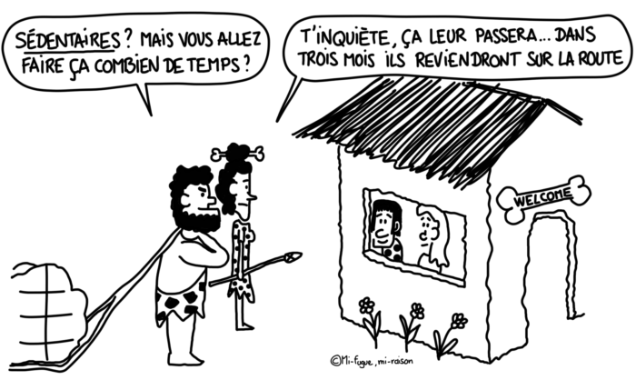 Dessin : nomades vs sédentaires préhistoriques