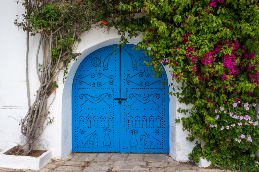 Porte bleue tunisienne