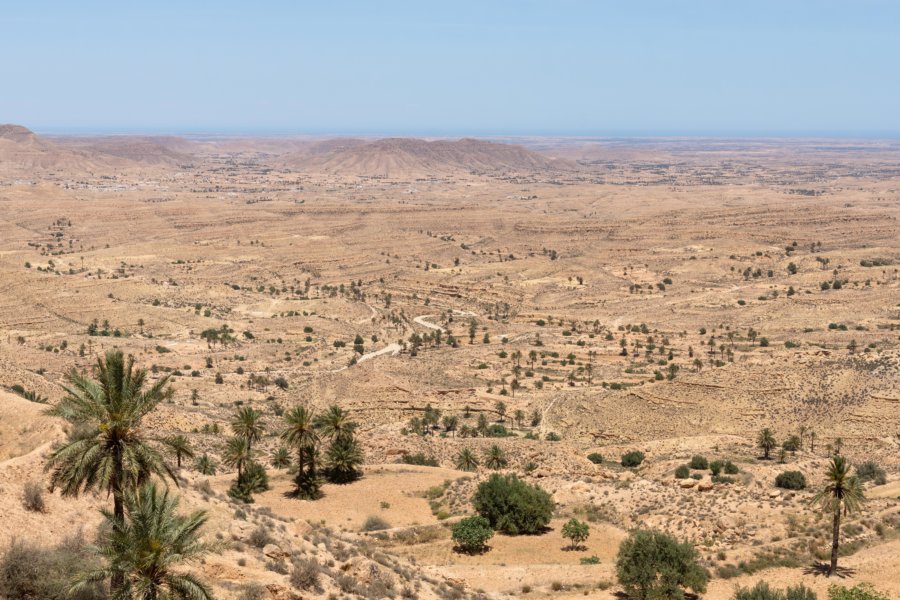 Toujane et la mer, Sud de la Tunisie