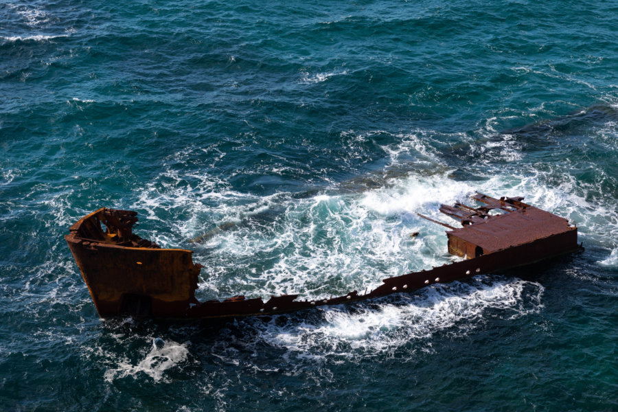 Épave de bateau au Cap Bon, Tunisie