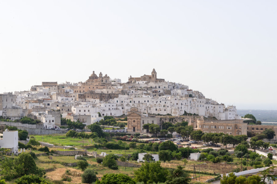 Vue panoramique d'Ostuni en Italie