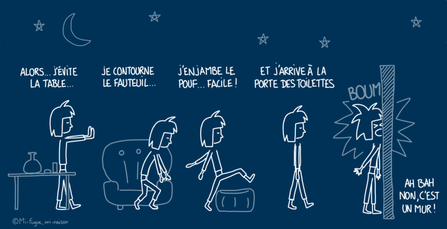 Dessin : se lever la nuit pour aller aux toilettes