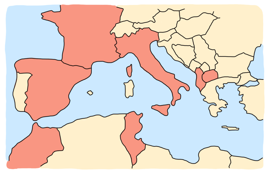 Carte de nos découvertes en Méditerranée en 2019