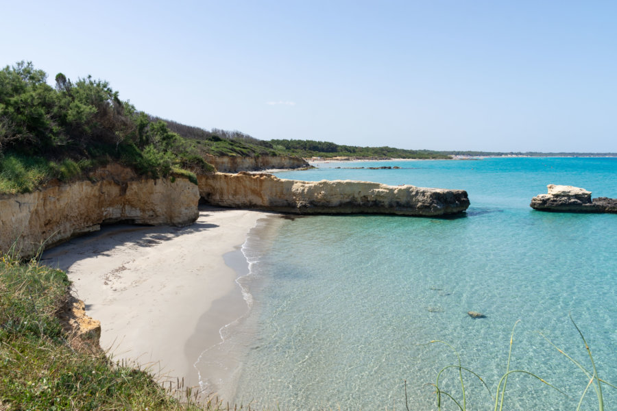 Plage de la baia dei turchi, Salento, Pouilles