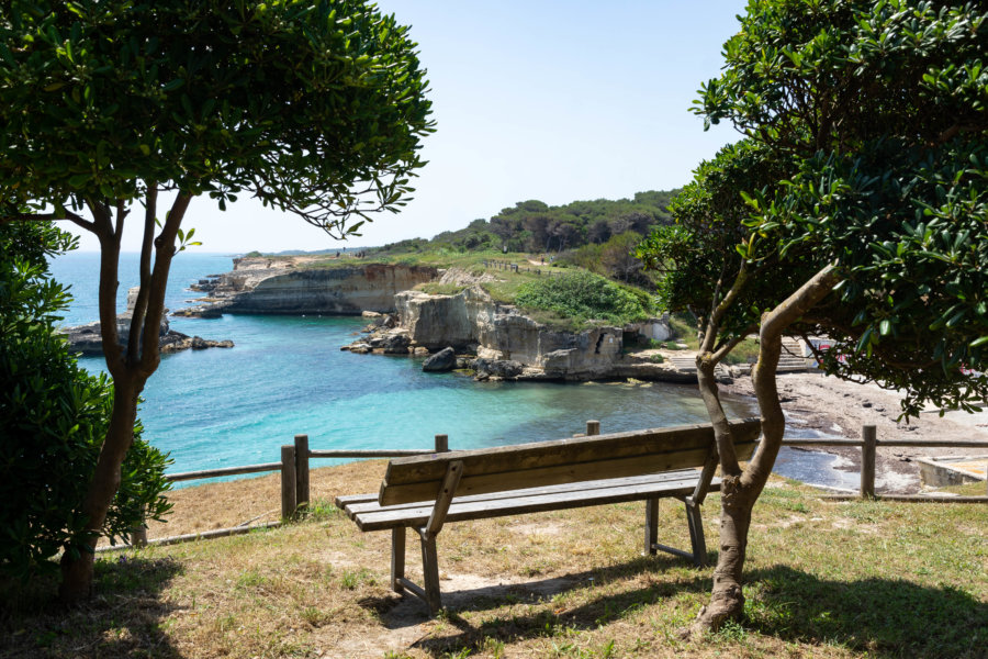 Banc et plage du Salento, Pouilles, Italie