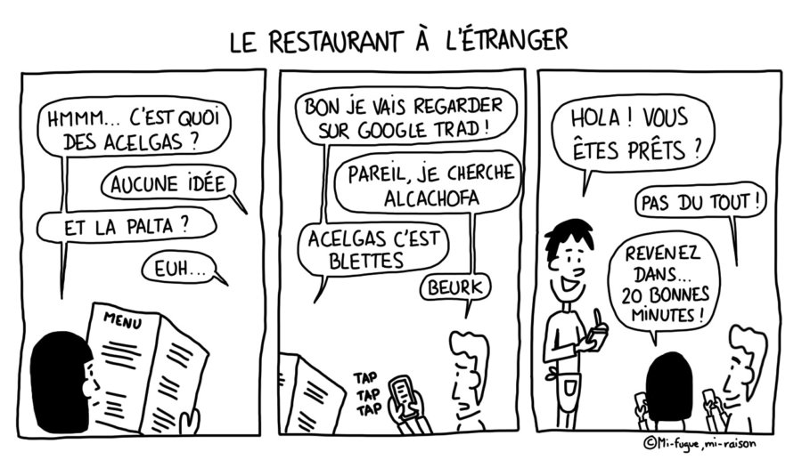 Dessin du lundi : déchiffrer un menu de restaurant étranger...