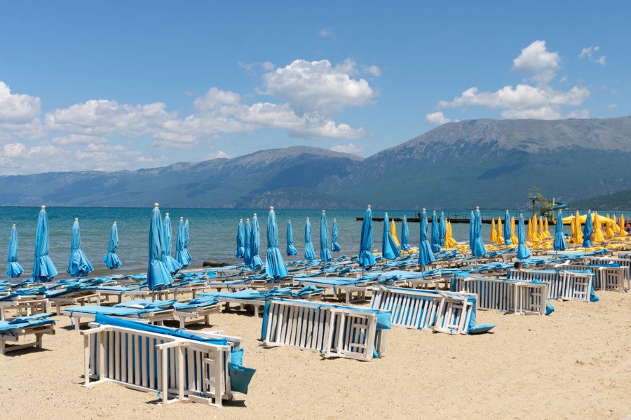 Lido sur la plage de Pogradec en Albanie