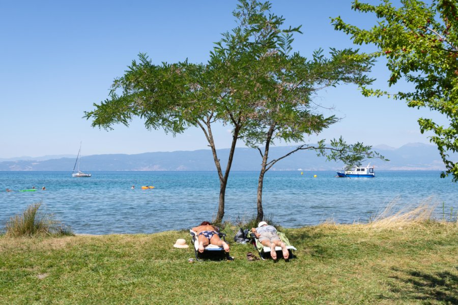 Gorica beach à Ohrid