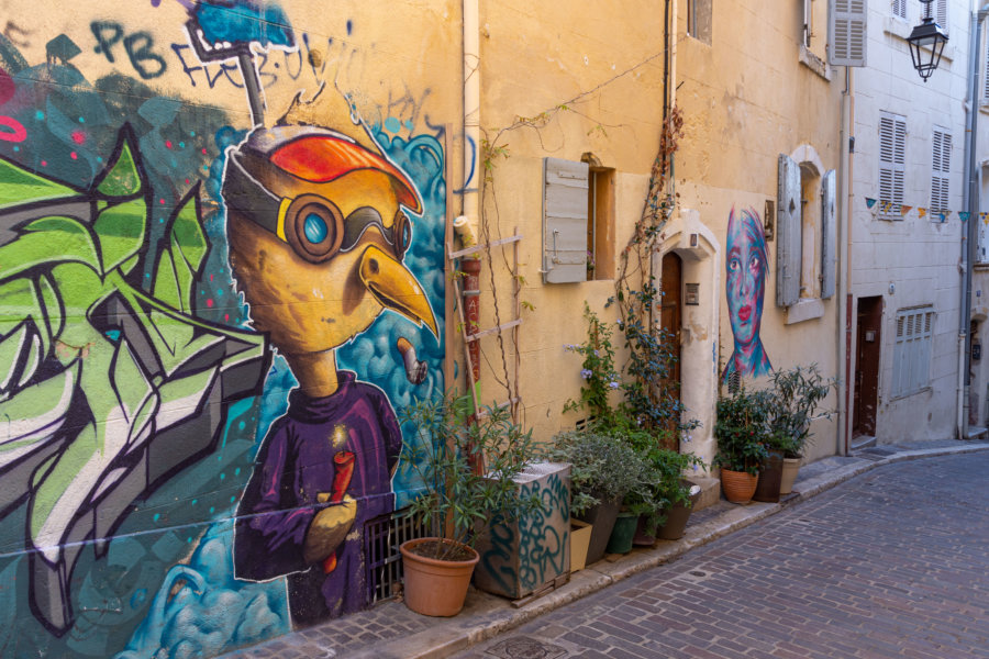 Street art dans le Panier à Marseille