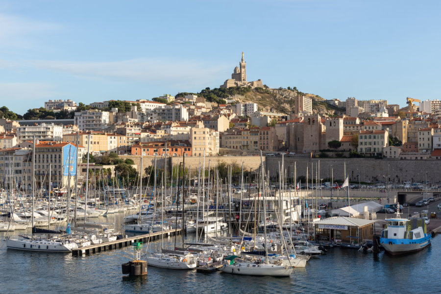 Vieux Port et Bonne Mère à Marseille