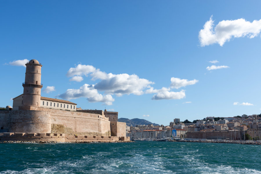 Vue sur Marseille depuis la mer