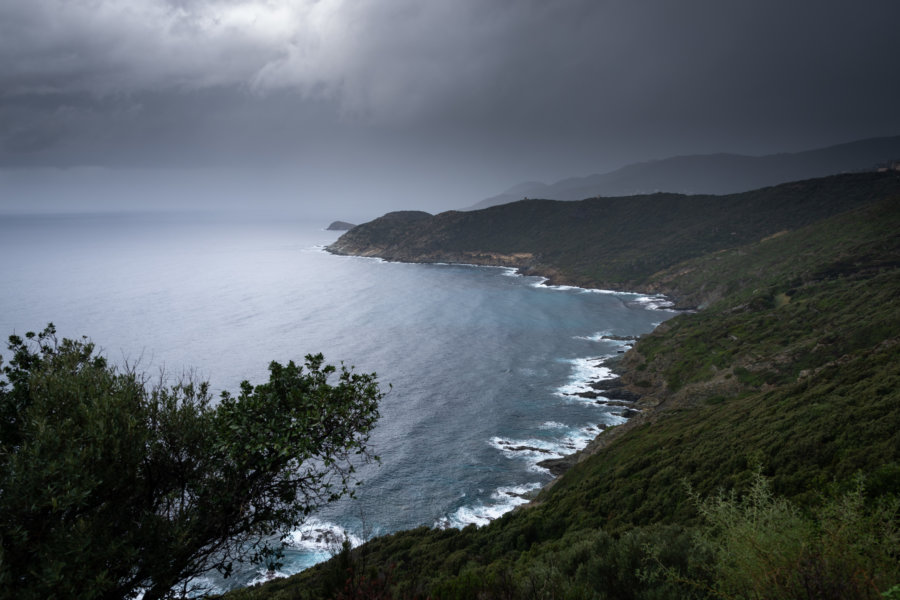 Orage sur le Cap Corse à l'automne