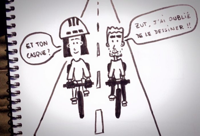 Dessin casques de vélo