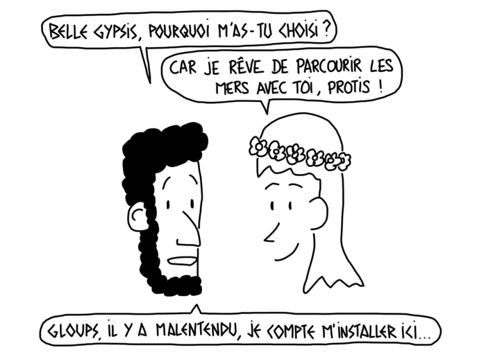 Dessin : Gypsis et Protis, la fondation de Marseille