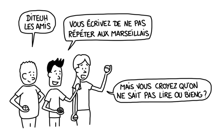 Dessin : eh oh, les Marseillais savent lire !