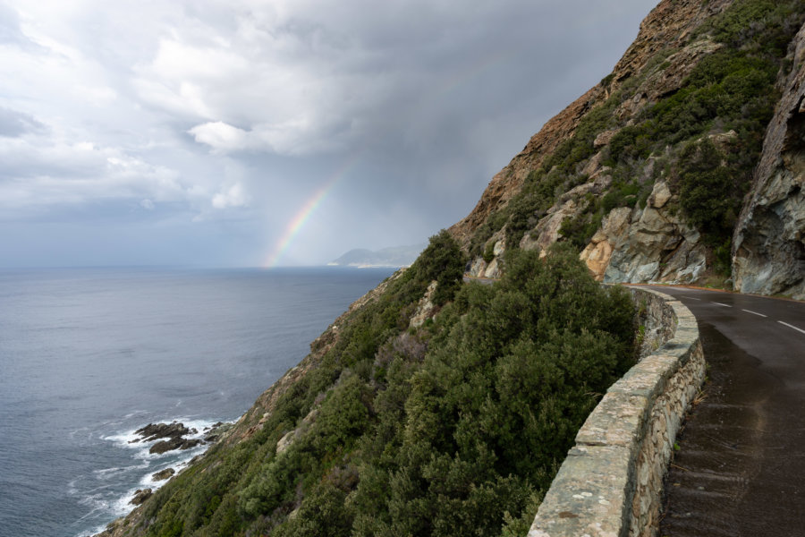 Route du Cap Corse à l'automne