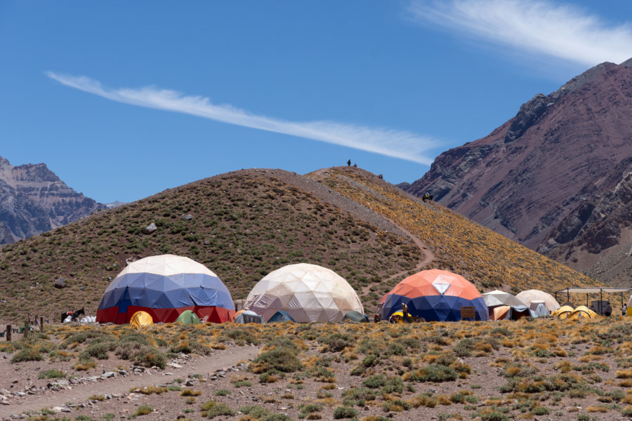 Camp de base pour l'ascension de l'Aconcagua