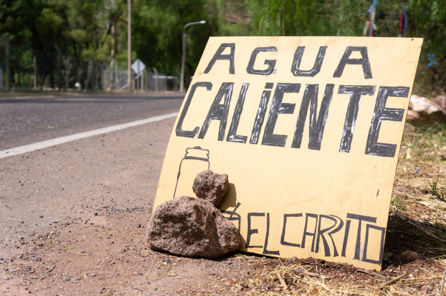 Panneau au chaude maté en Argentine