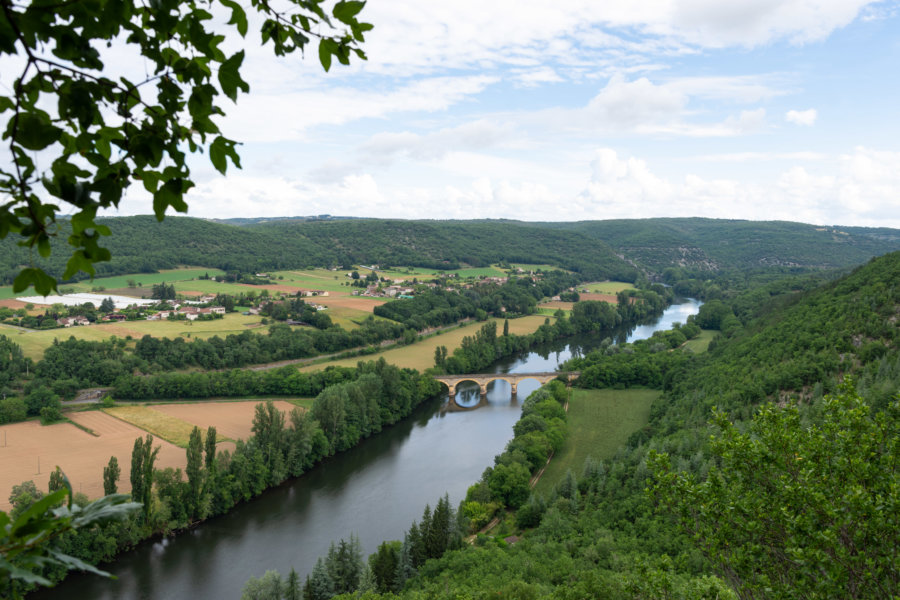 Panorama sur le Lot, Bouziès