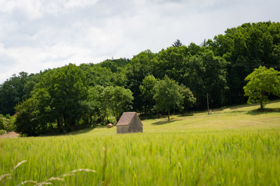 Paysage de campagne dans le Lot