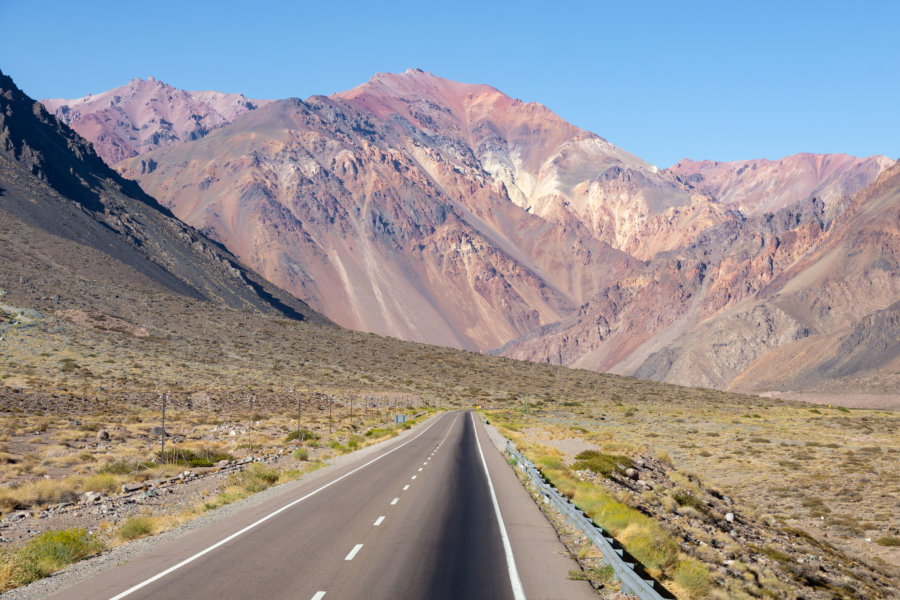 Route entre Uspallata et l'Aconcagua