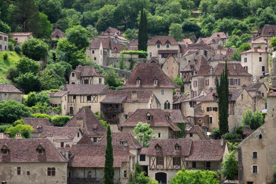 Maisons de Saint-Cirq-Lapopie dans le Lot