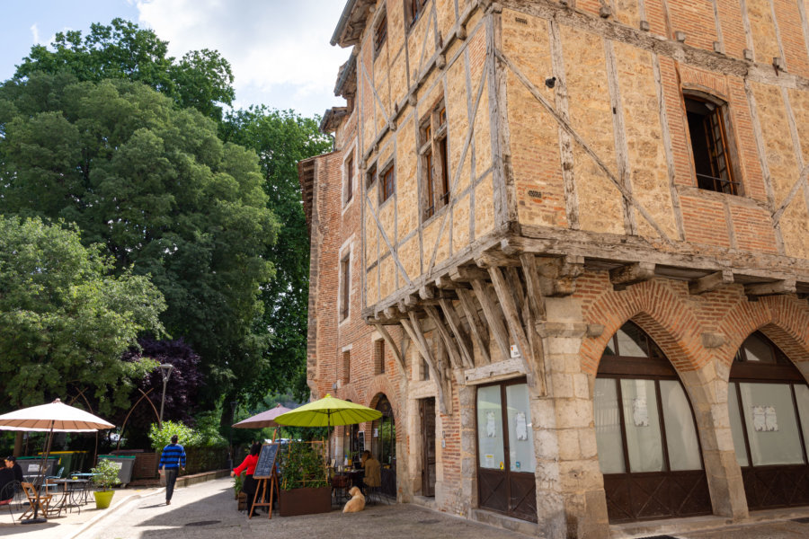 Vieux centre à colombages à Cahors