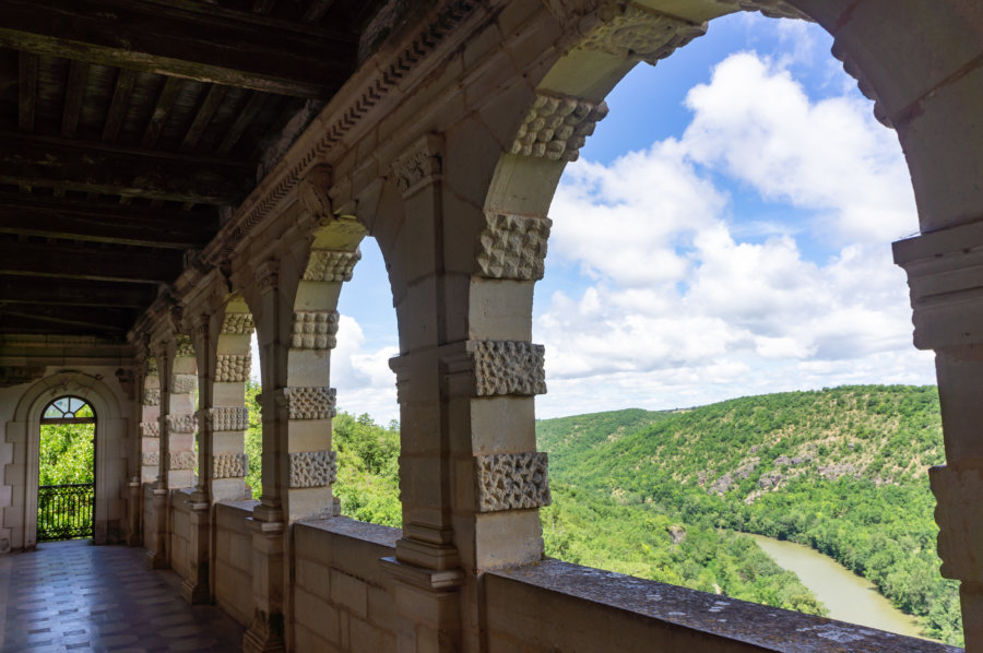 Point de vue sur l'Aveyron depuis le château de Bruniquel