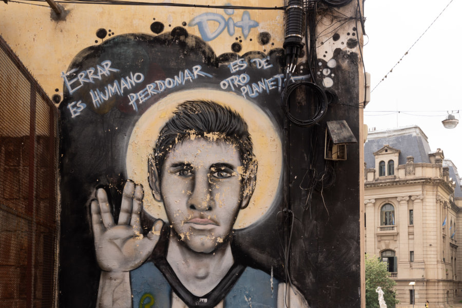 Lionel Messi sur les murs de Rosario