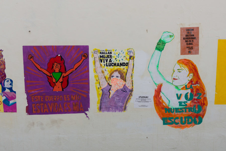 Messages féministes en Argentine