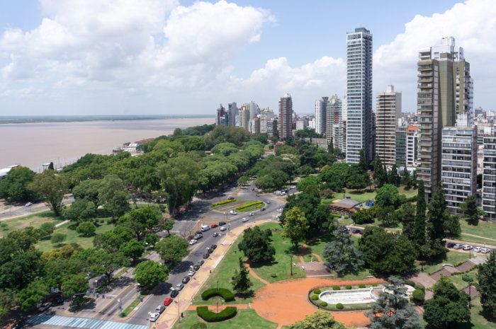 Vue panoramique sur Rosario en Argentine