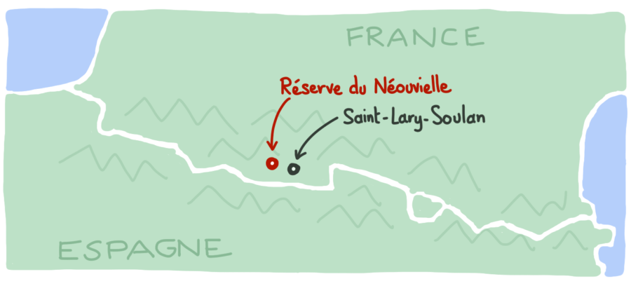 Carte reserve du Neouvielle Pyrenees