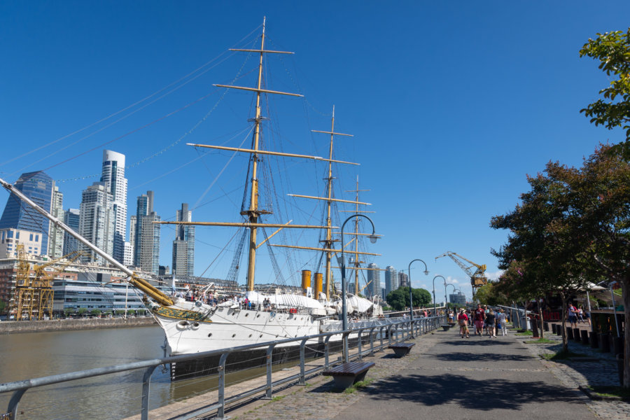 Promenade sur les quais à Puerto Madero