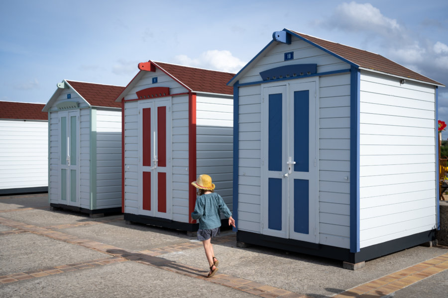 Cabines de plage à Hautot-sur-Mer