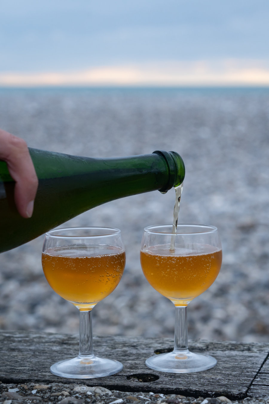 Cidre normand sur la plage