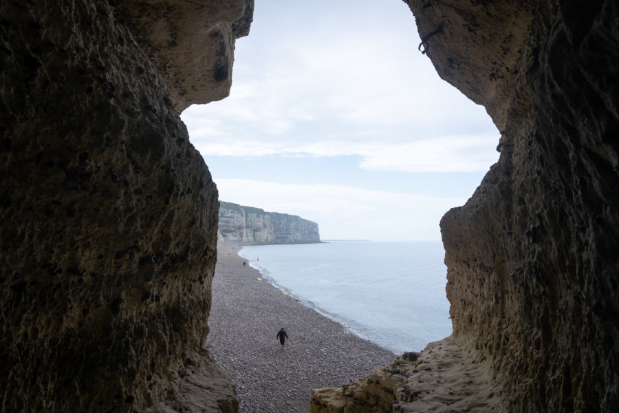 Plage du Tilleul près d'Etretat en Normandie