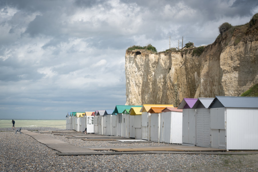 Cabines de plage de Mesnil-Val