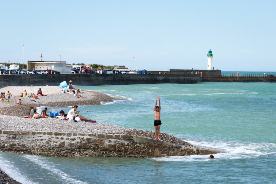 Plage de Saint-Valery-en-Caux en Normandie