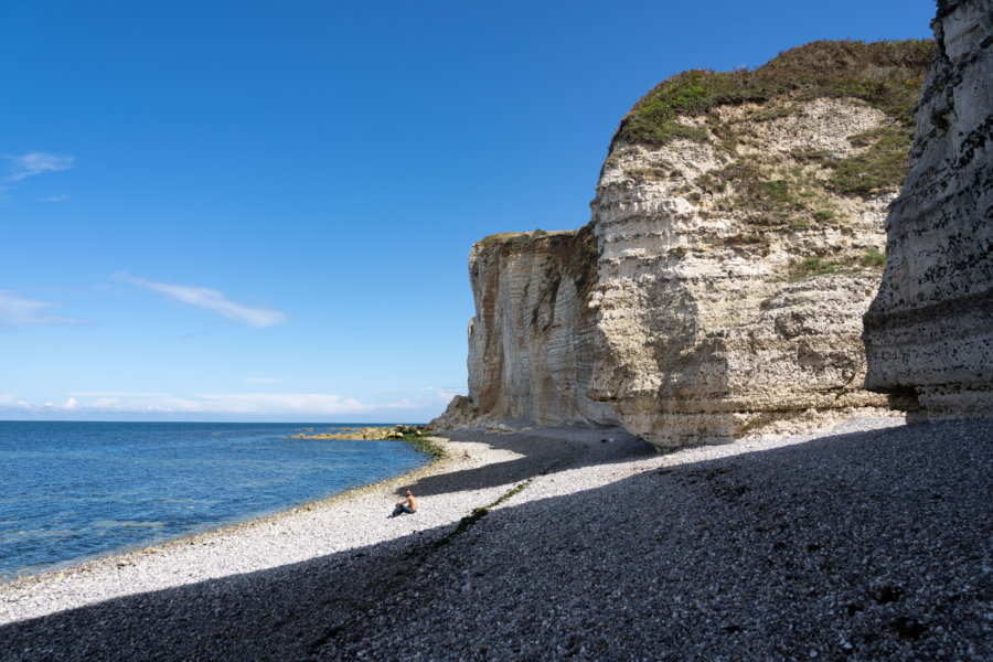 Valleuse près d'Etretat, plage de Normandie