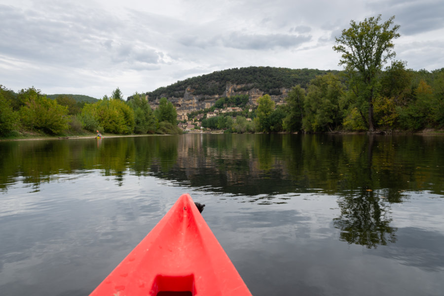 Canoë sur la Dordogne à Castelnaud, Périgord noir