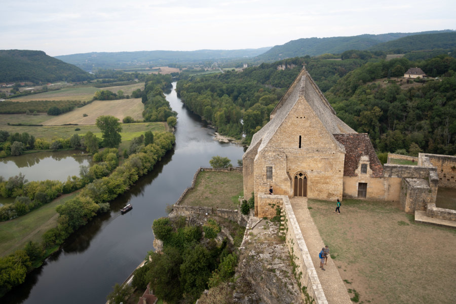 Point de vue depuis le château de Beynac en Dordogne