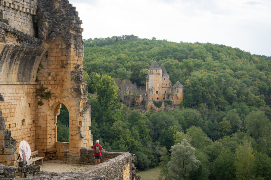 Paysage de la Vézère depuis le château de Commarque