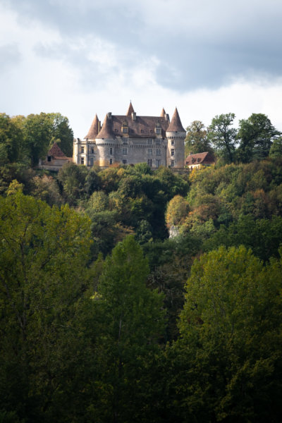 Château dans la vallée de la Vézère en Dordogne