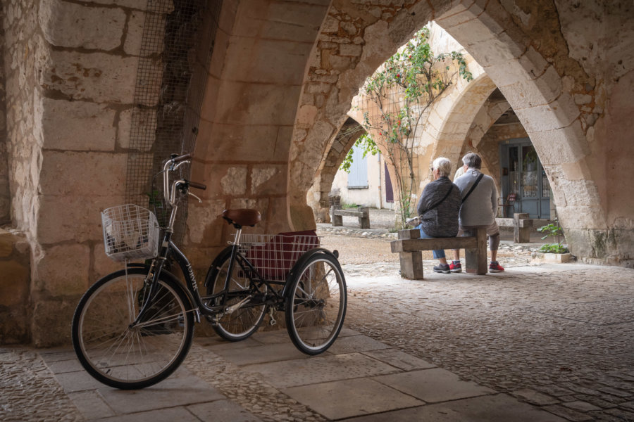 Arches dans le village de Monpazier